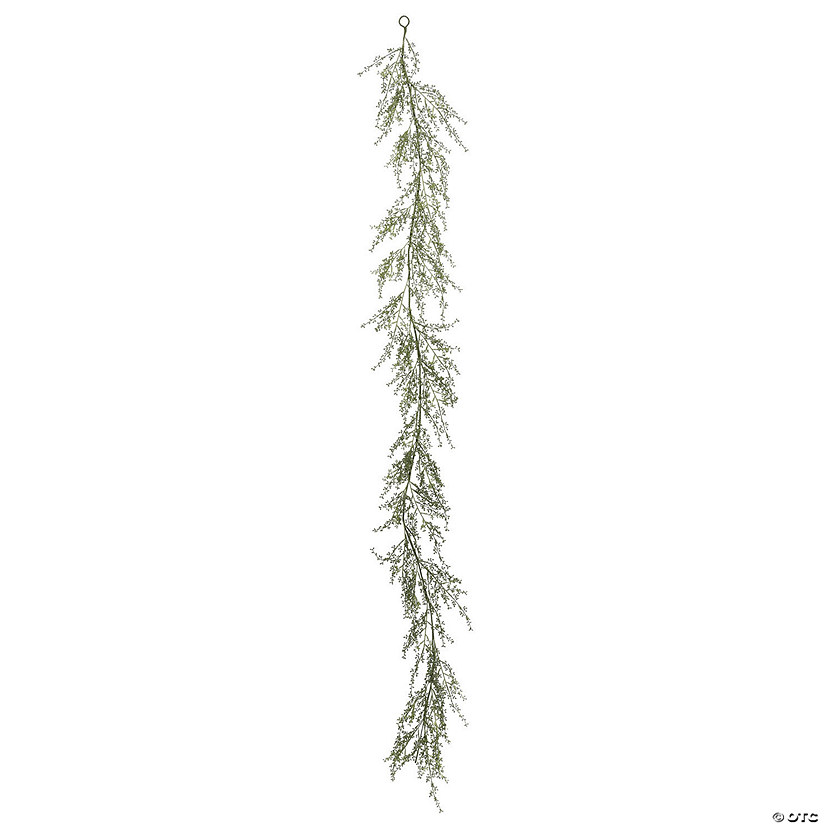 Vickerman 6' Artificial Green Fairhill Leaf Garland Image