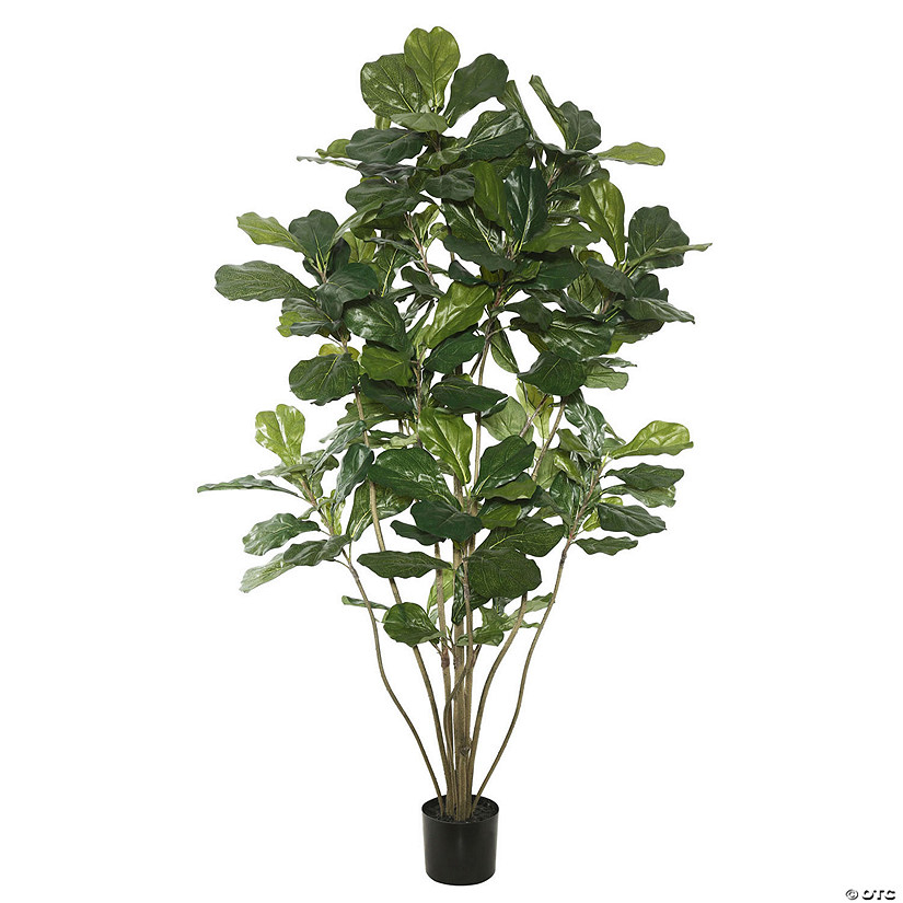 Vickerman 6' Artificial Green Potted Fiddle Tree Image