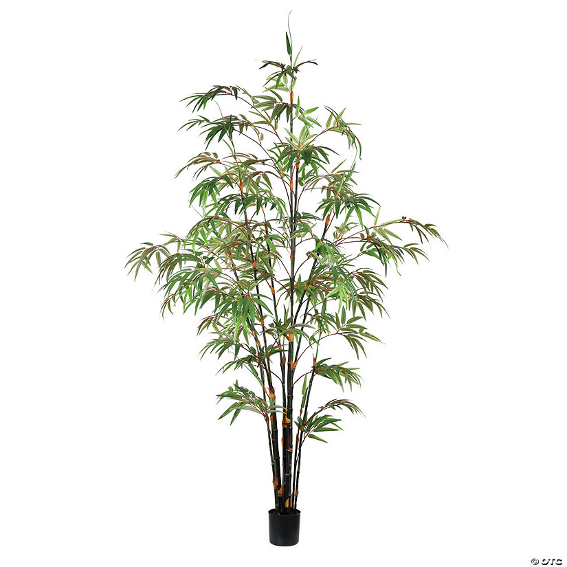 Vickerman 6' Artificial Potted Black Japanese Bamboo Tree Image
