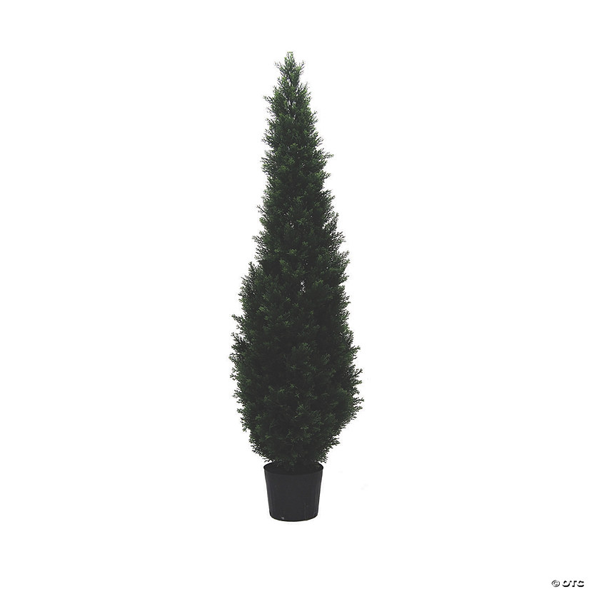 Vickerman 6' Artificial Potted Green Cedar Tree - UV Resistant Image