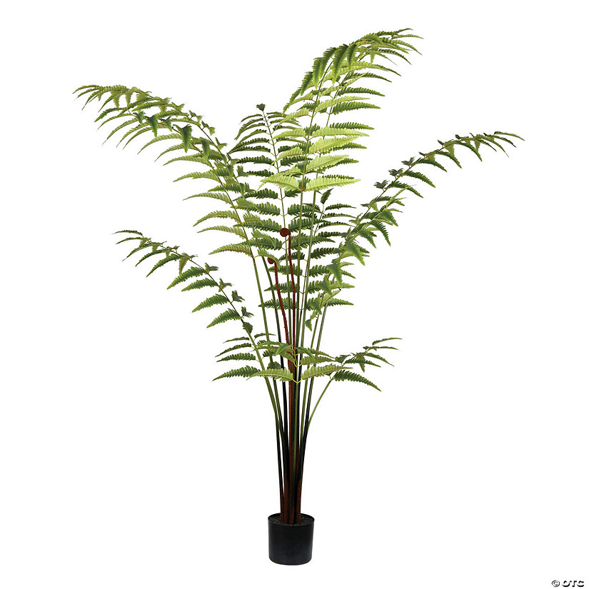 Vickerman 6' Artificial Potted Leather Fern Image