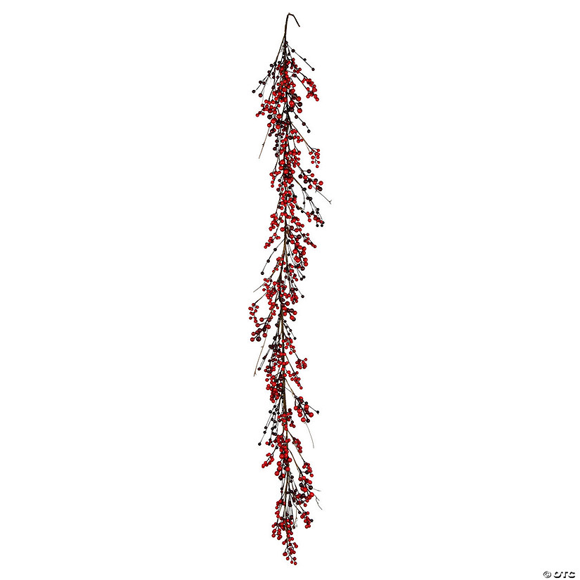 Vickerman 6' Artificial Red Berry Garland.  Image