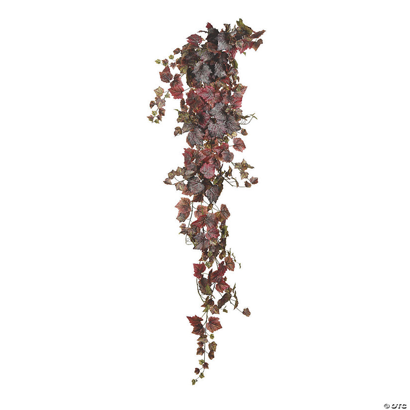 Vickerman 6' Burgundy Grape Leaf Ivy Hanging Bush Image
