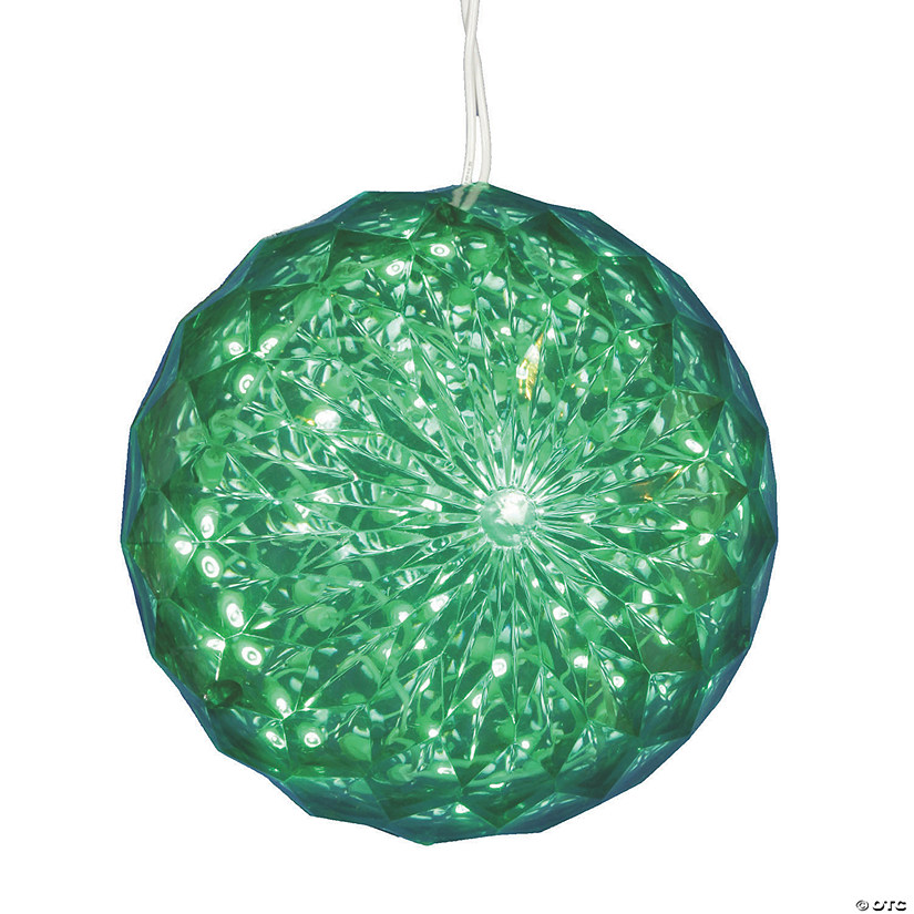 Vickerman 6" Green LED Crystal Ball Light Image