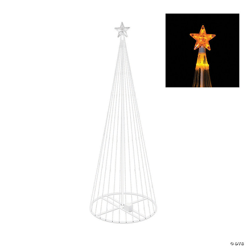 Vickerman 6' Light Show Indoor/Outdoor Christmas Tree with Gold LED Lights Image
