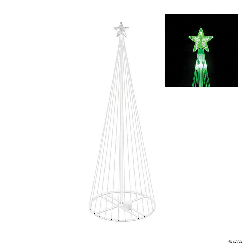 Vickerman 6' Light Show Indoor/Outdoor Christmas Tree with Green LED Lights Image