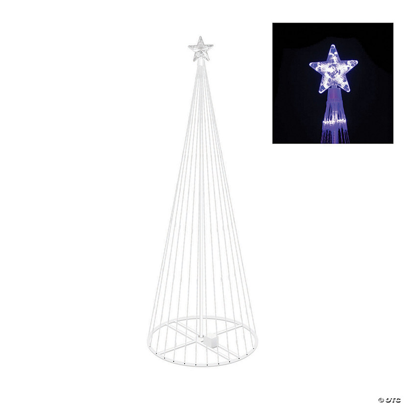 Vickerman 6' Light Show Indoor/Outdoor Christmas Tree with Purple LED Lights Image