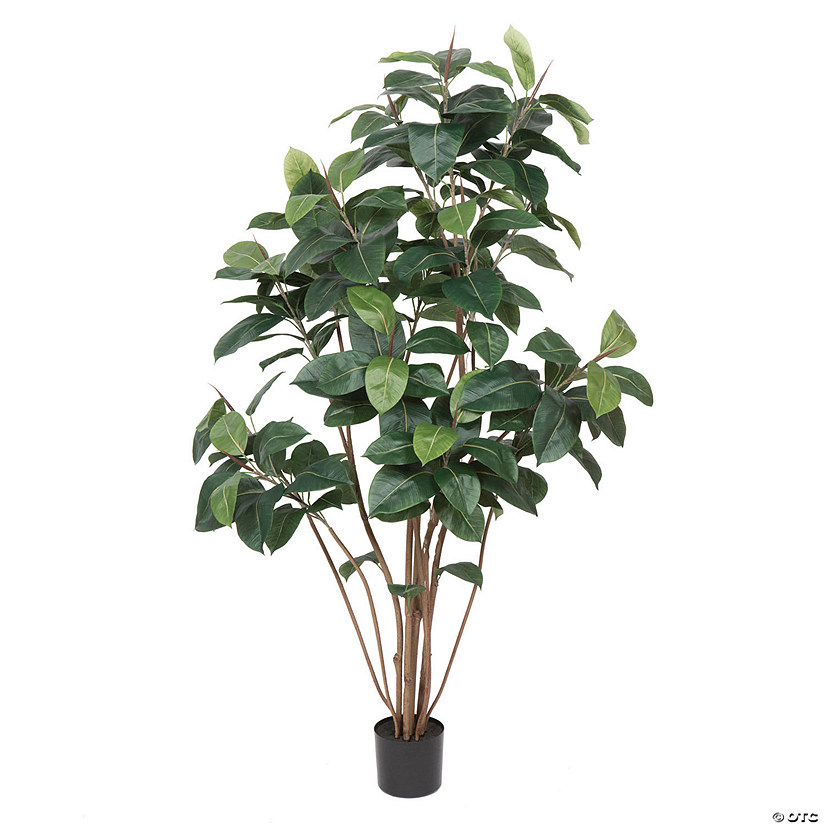 Vickerman 6' Potted Artificial Green Rubber Tree Image