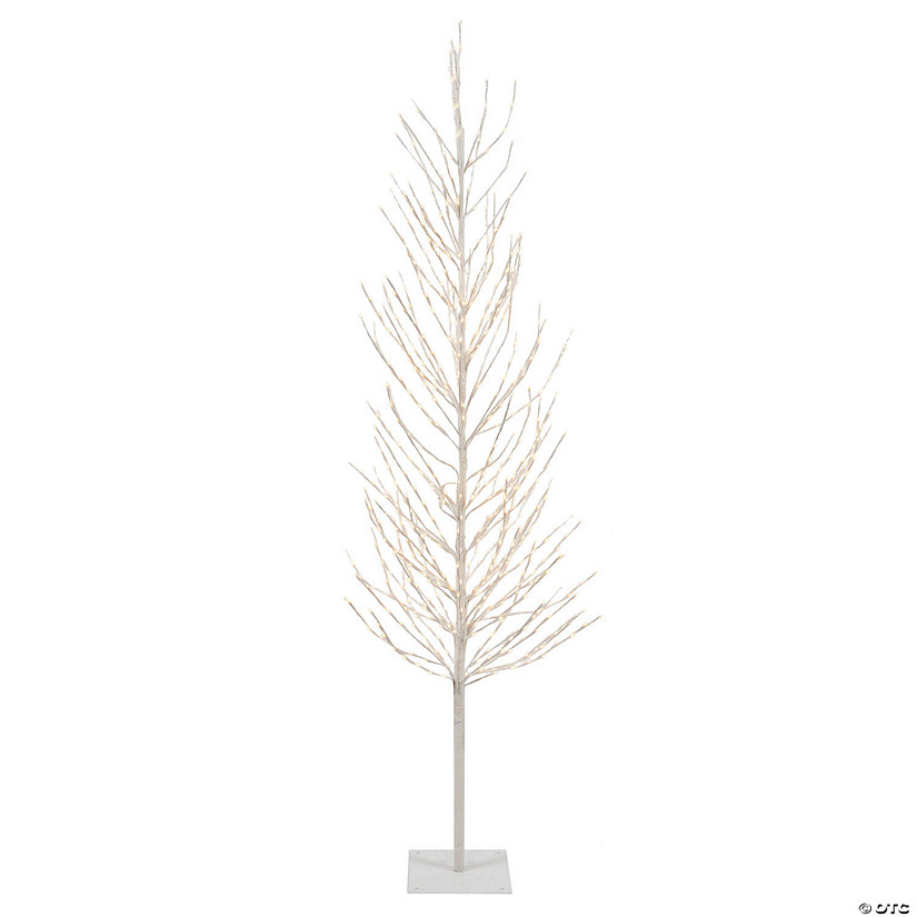 Vickerman 6' White Artificial Christmas Tree, Warm White LED Lights Image