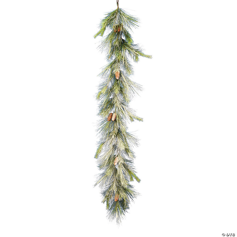 Vickerman 6' x 15" Frosted Myers Pine Artificial Christmas Garland, Unlit Image