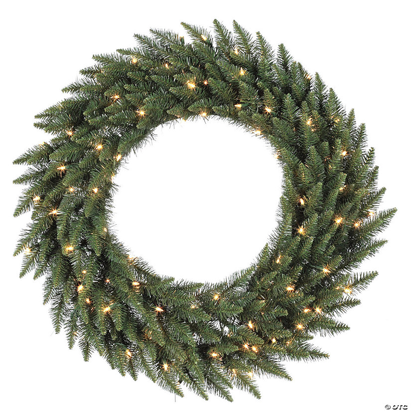 Vickerman 60" Camdon Fir Artificial Christmas Wreath, Warm White LED Mini Lights Image