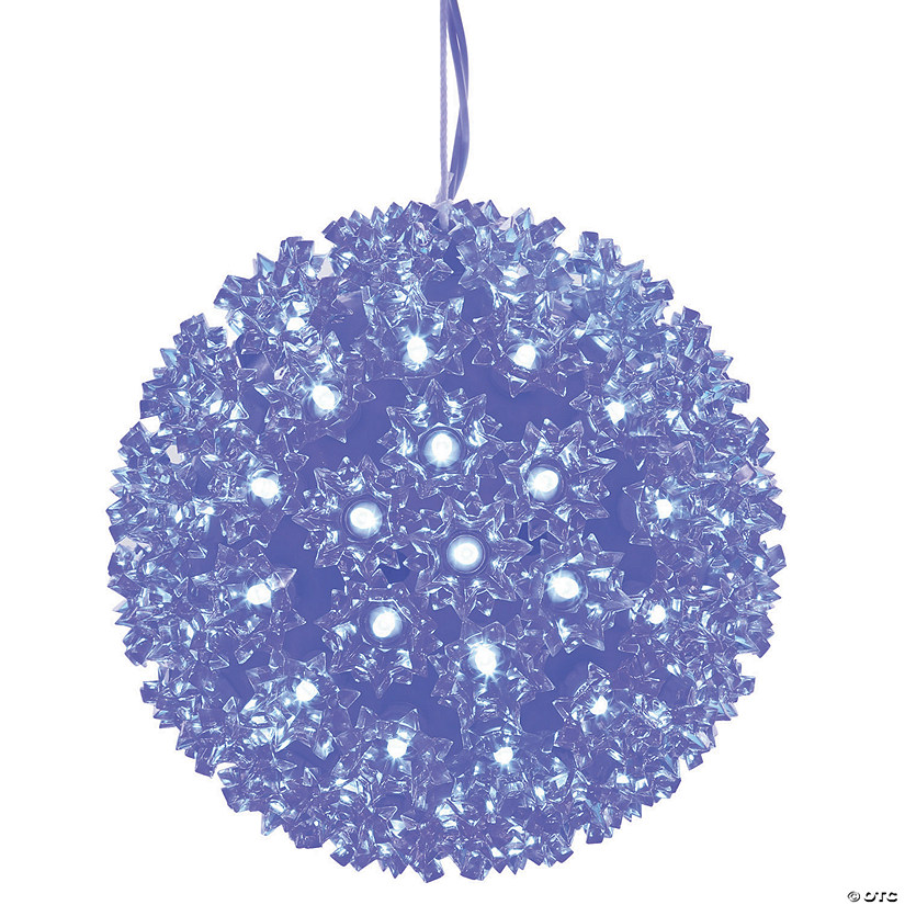 Vickerman 7.5"  Blue LED Starlight Sphere Lighted Hanging Decor Image