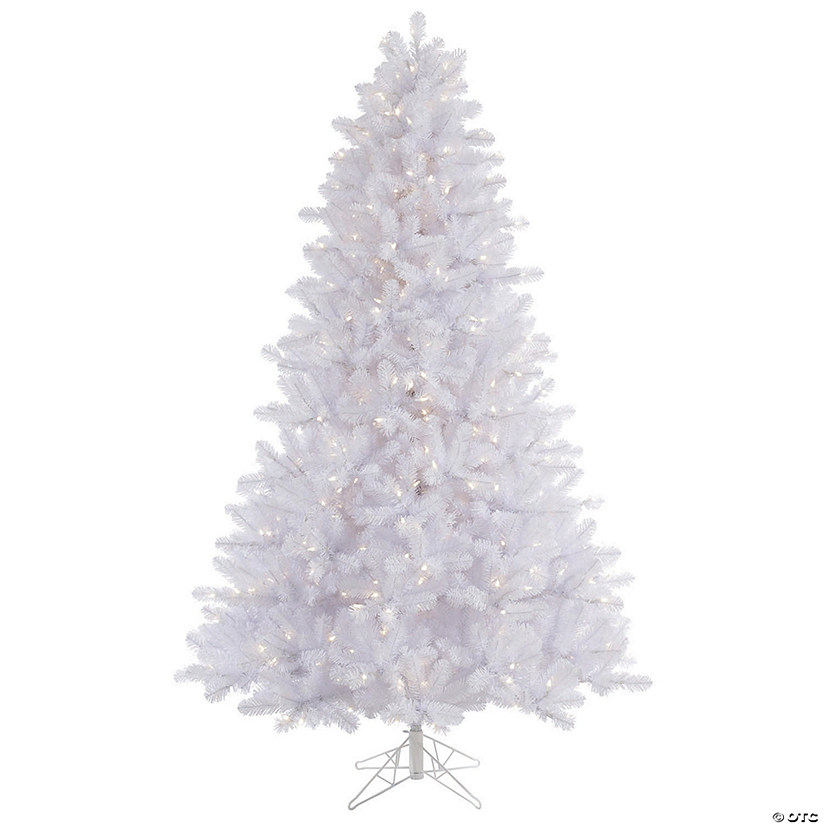 Vickerman 7.5' Crystal White Pine Christmas Tree with Warm White