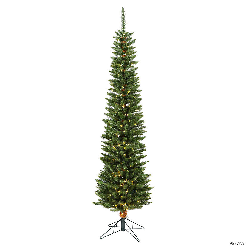 Vickerman 7.5' Durham Pole Pine Artificial Christmas Tree, Warm White