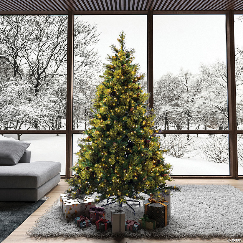 Vickerman 7.5' Emerald Mixed Fir Artificial Christmas Tree, Dura-Lit&#174; LED Warm White Mini Lights Image
