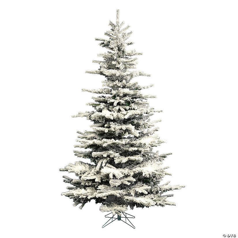 Vickerman 7.5' Flocked Sierra Fir Artificial Christmas Tree, Unlit Image