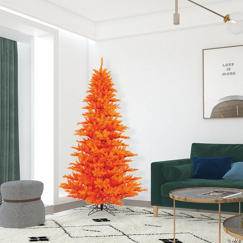Vickerman 7.5' Orange Fir Artificial Christmas Tree, Unlit Image