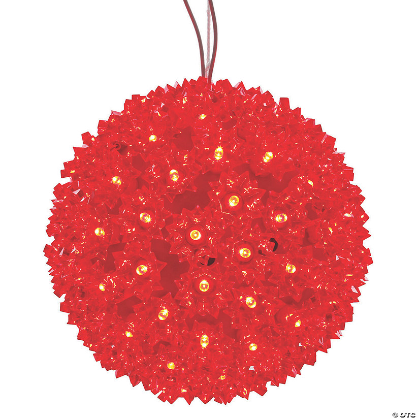Vickerman 7.5" Red LED Starlight Sphere Lighted Hanging Decor Image