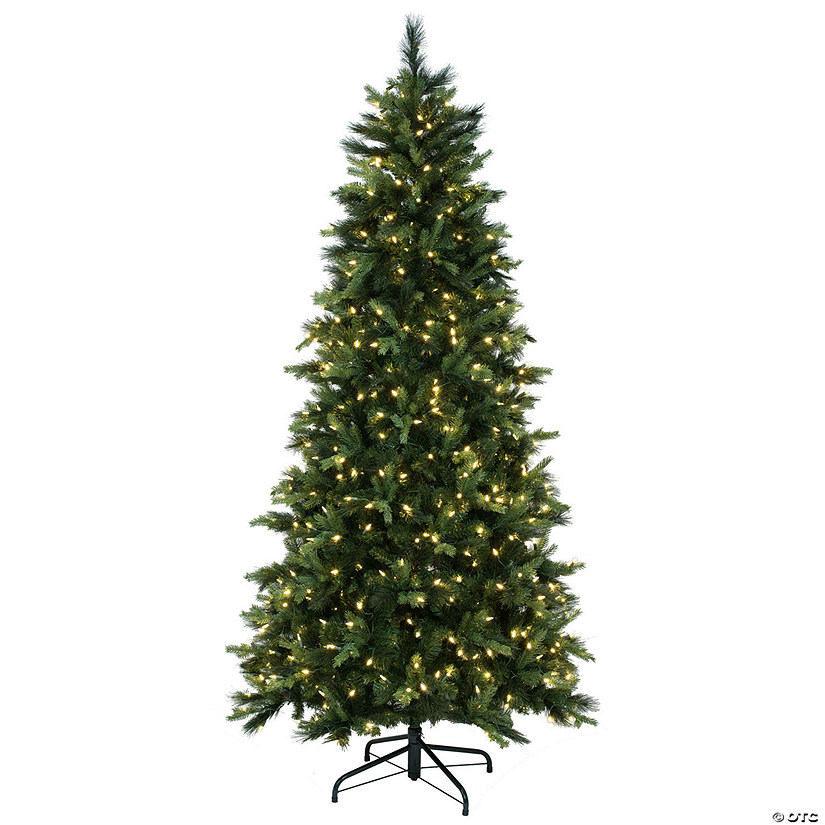 Vickerman 7.5' x 45" Southern Mixed Spruce Artificial Christmas Tree, Dura-Lit&#174; LED Warm White Mini Lights Image