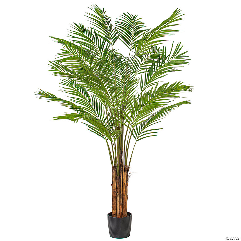 Vickerman 7' Artificial Potted Giant Areca Palm Tree Image