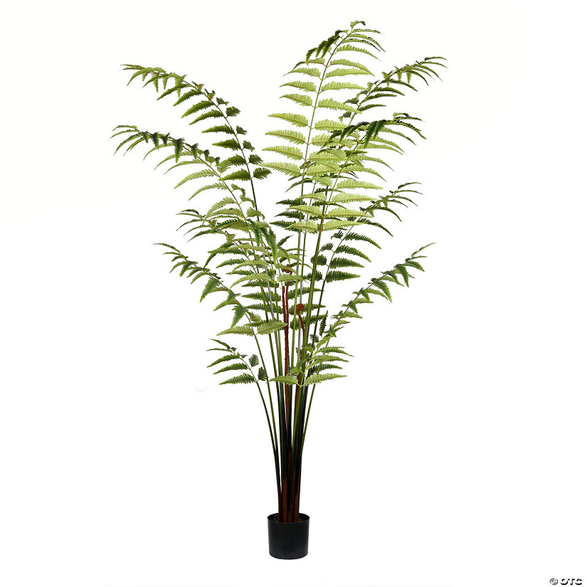 Vickerman 7' Artificial Potted Leather Fern Image
