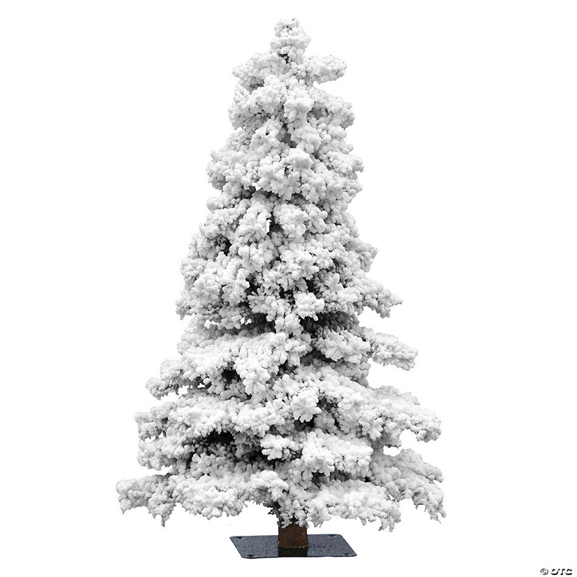 Vickerman 7' Flocked Spruce Artificial Christmas Tree, Unlit Image