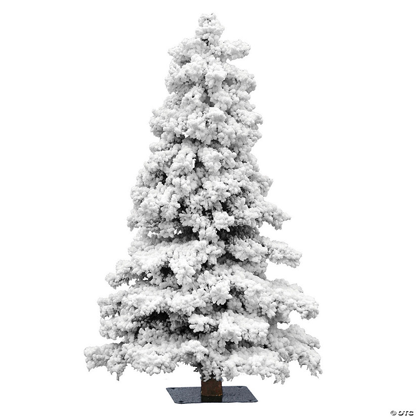 Vickerman 7' Flocked Spruce Artificial Christmas Tree, Unlit Oriental