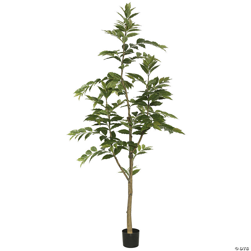 Vickerman 7' Potted Artificial Green Nandina Tree Image