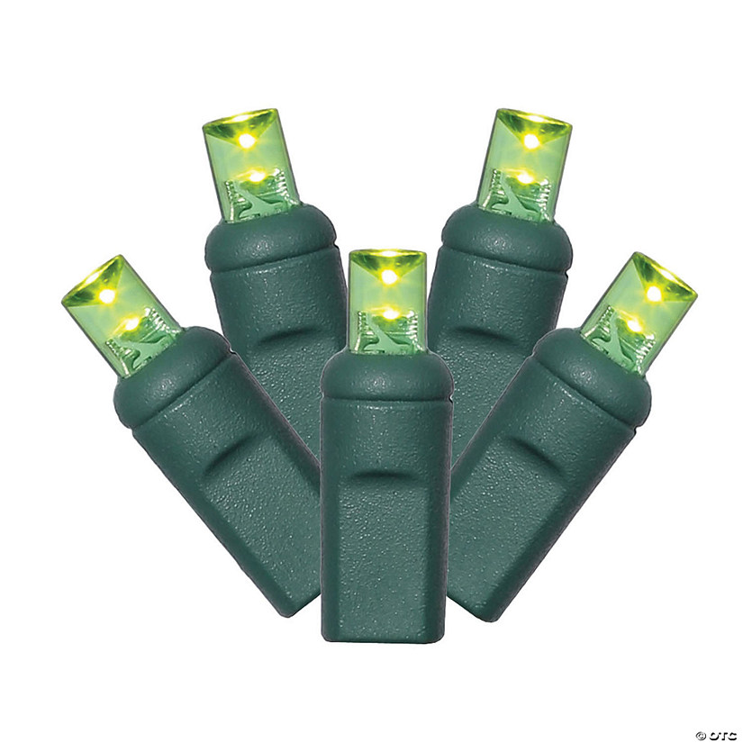 Vickerman 70 Lights LED Lime with Green Wire Wide Angle Christmas Light Set - 1 Piece, 6"x35' Long Image