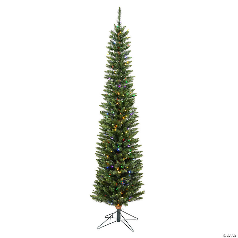 Vickerman 8.5' Durham Pole Pine Artificial Christmas Tree, Multi-Colored LED Dura-lit Lights Image