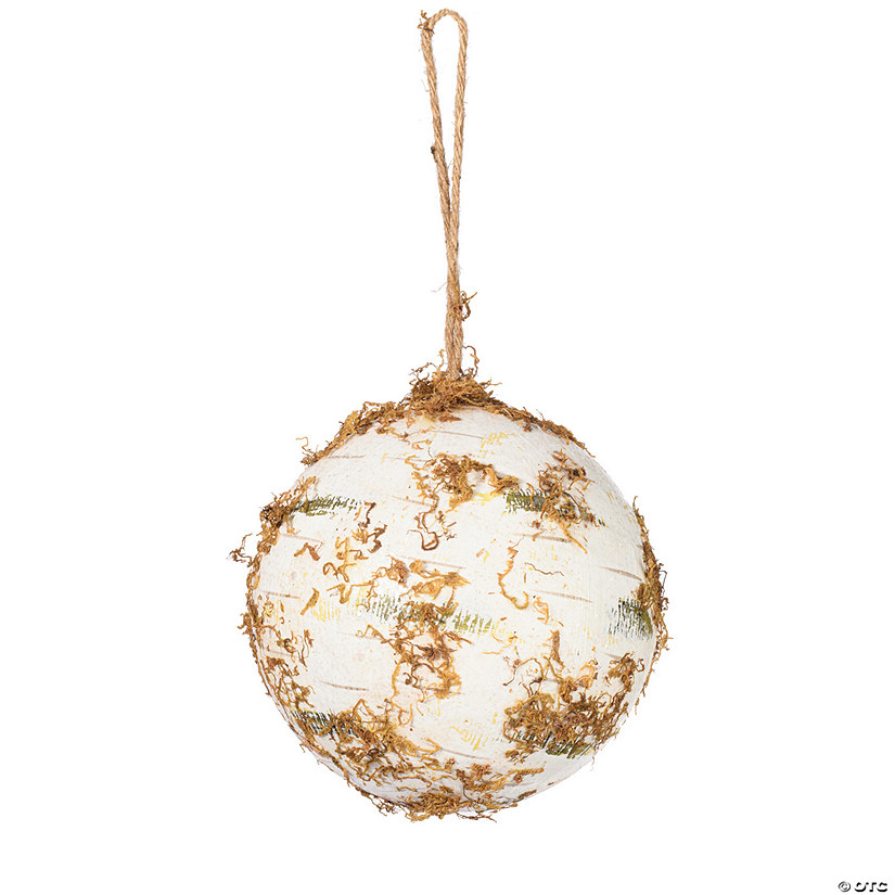 Vickerman 8" Artificial Birch Ball Christmas Ornament Image