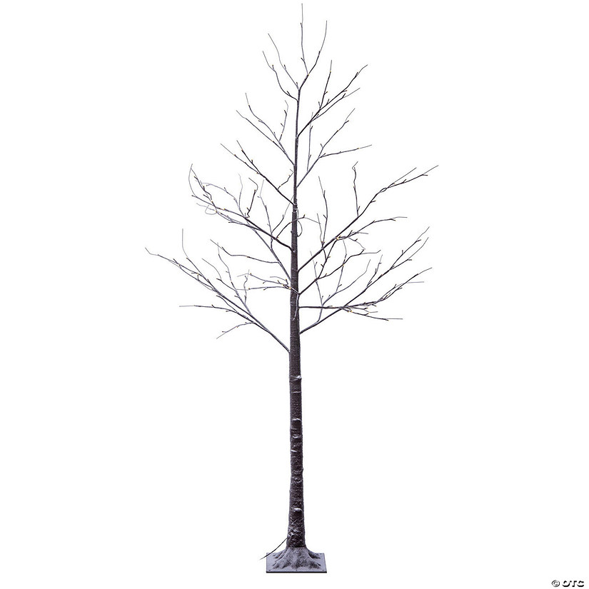 Vickerman 8' Brown Frosted Twig Tree, Warm White 3mm Wide Angle LED
