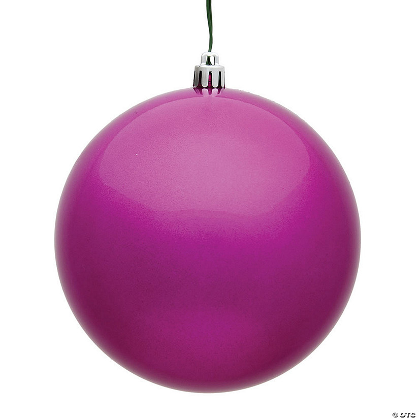 Vickerman 8" Fuchsia Candy Ball Ornament Image