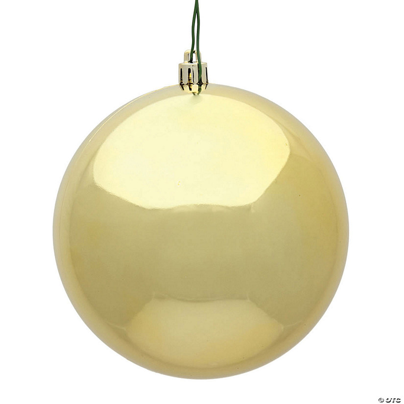 Vickerman 8" Gold Shiny Ball Ornament Image