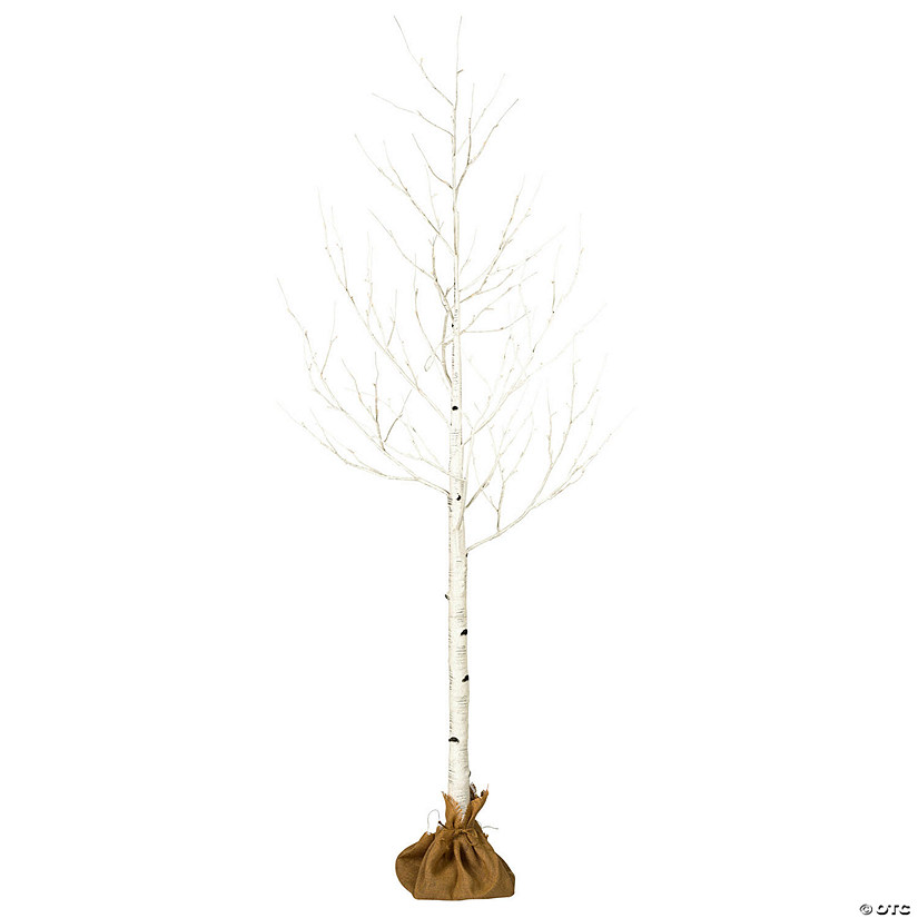 Vickerman 8' White Birch Twig Tree, Warm White 3mm Wide Angle LED lights. Image