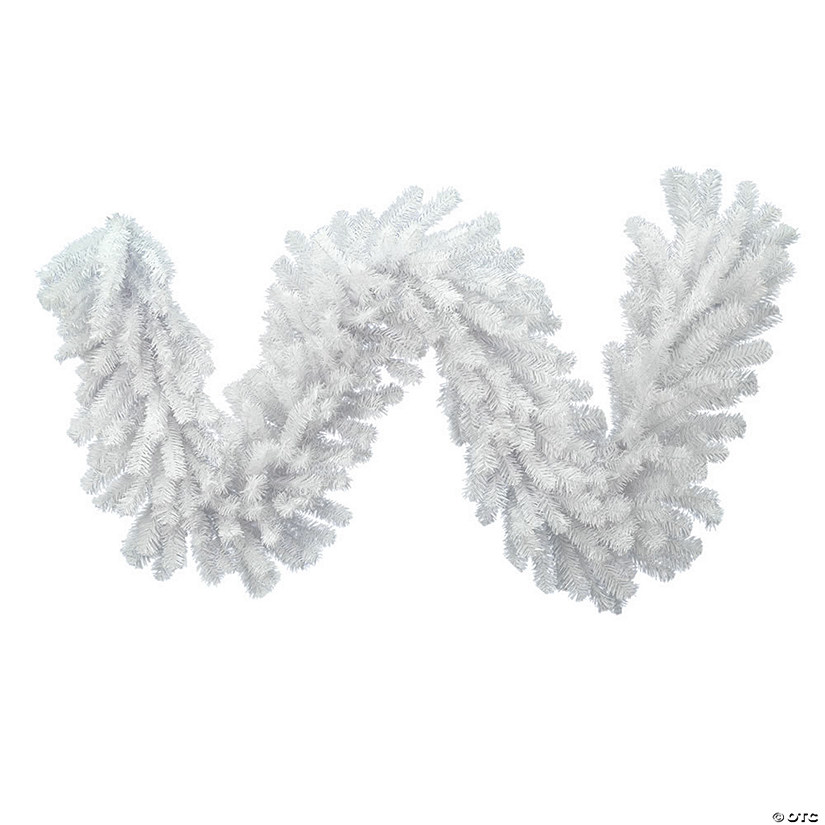 Vickerman 9' Crystal White Spruce Artificial Christmas Garland, Unlit Image