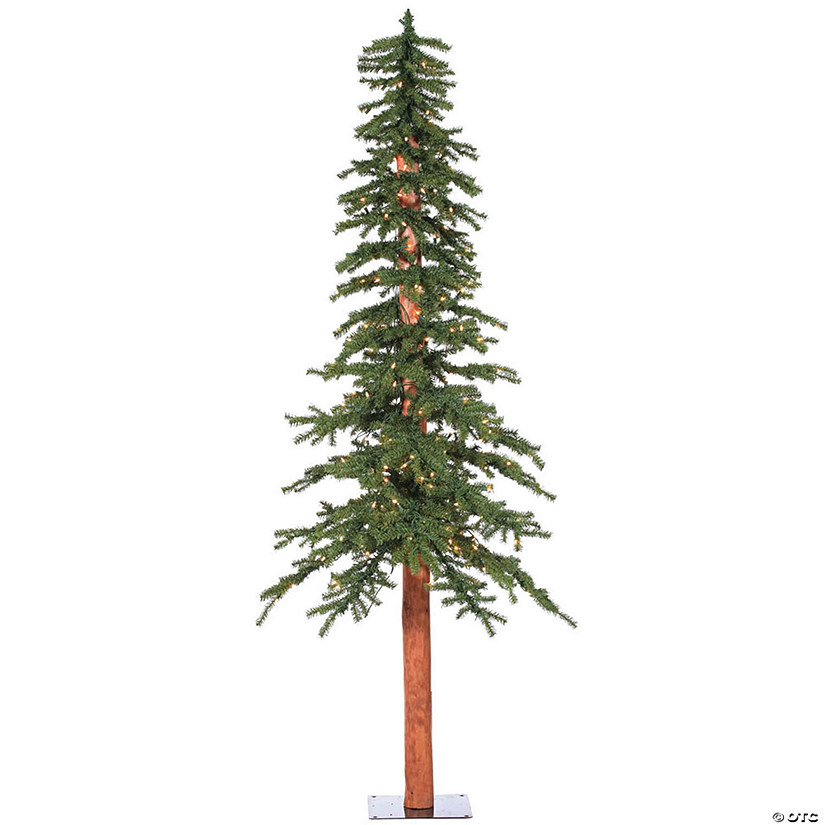 Vickerman 9' Natural Alpine Artificial Christmas Tree, Clear Incandescent Lights Image