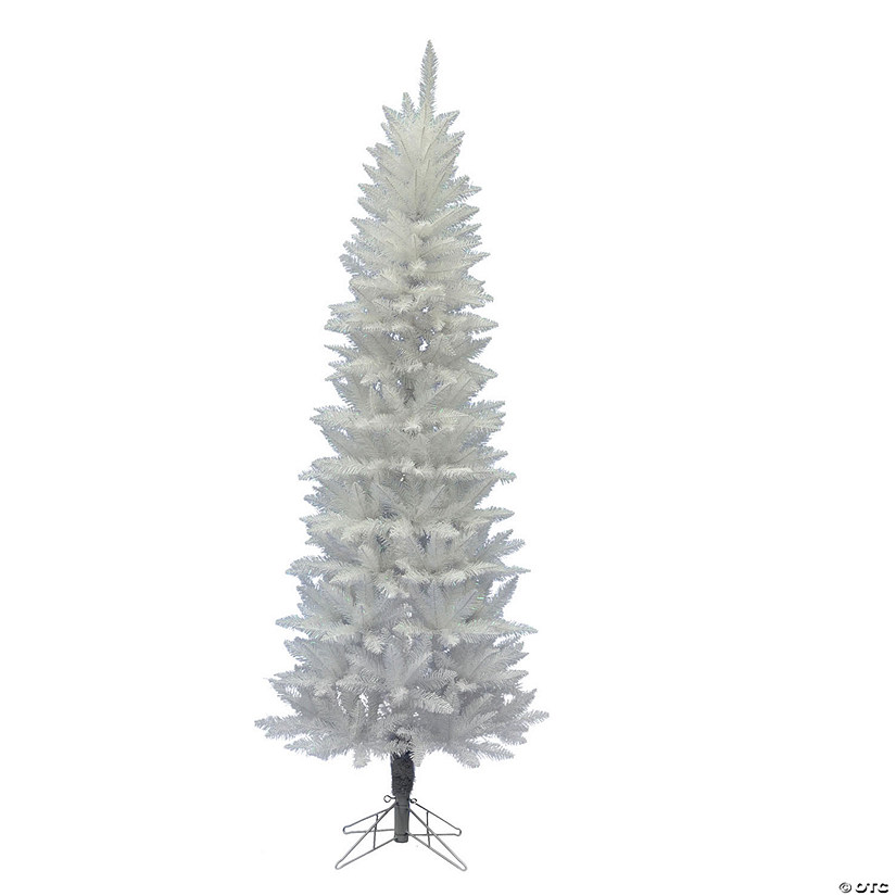Vickerman 9' Sparkle White Spruce Pencil Artificial Christmas Tree, Unlit Image