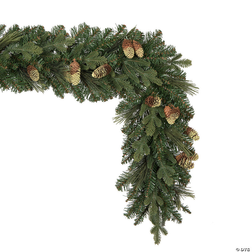 Vickerman 9' x 14" Emerald Mixed Fir Artificial Christmas Garland, Unlit Image