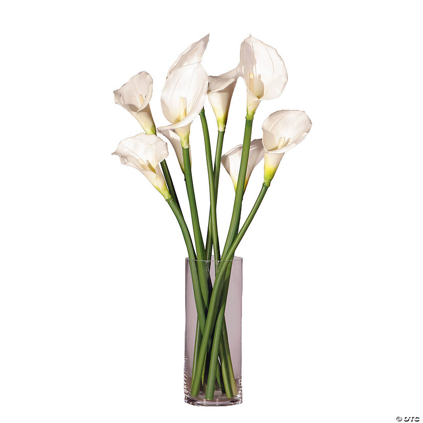 Vickerman Artificial 24" White Calla Lilys Image
