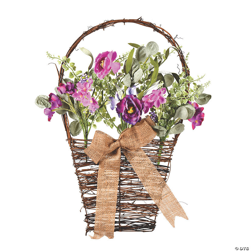 Vickerman Artificial Mixed Purple Flower Basket Image