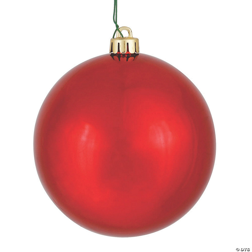 Vickerman Shatterproof 2.4" Red Shiny Ball Christmas Ornament, 24 per Bag Image