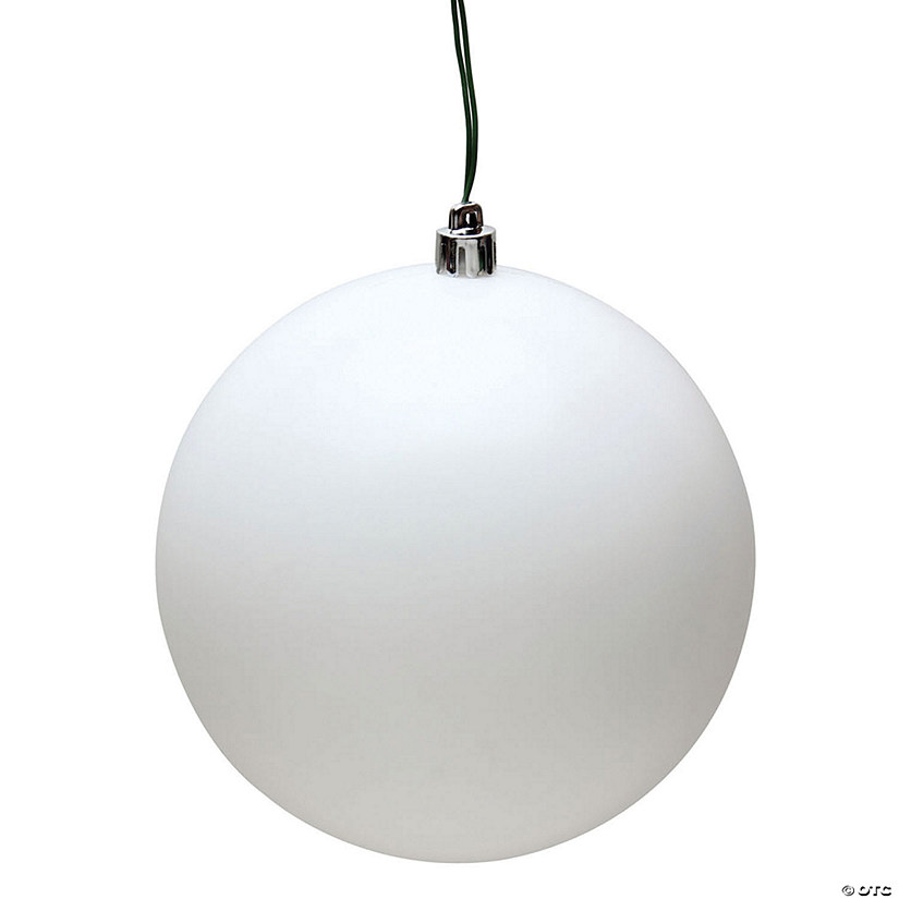 Vickerman Shatterproof 2.4" White Matte Ball Christmas Ornament, 24 per Bag Image