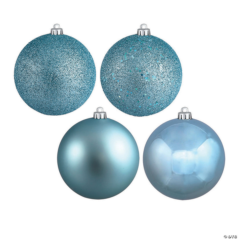 Vickerman Shatterproof 2.75" Baby Blue 4-Finish Ball Christmas Ornament, 20 per Box Image