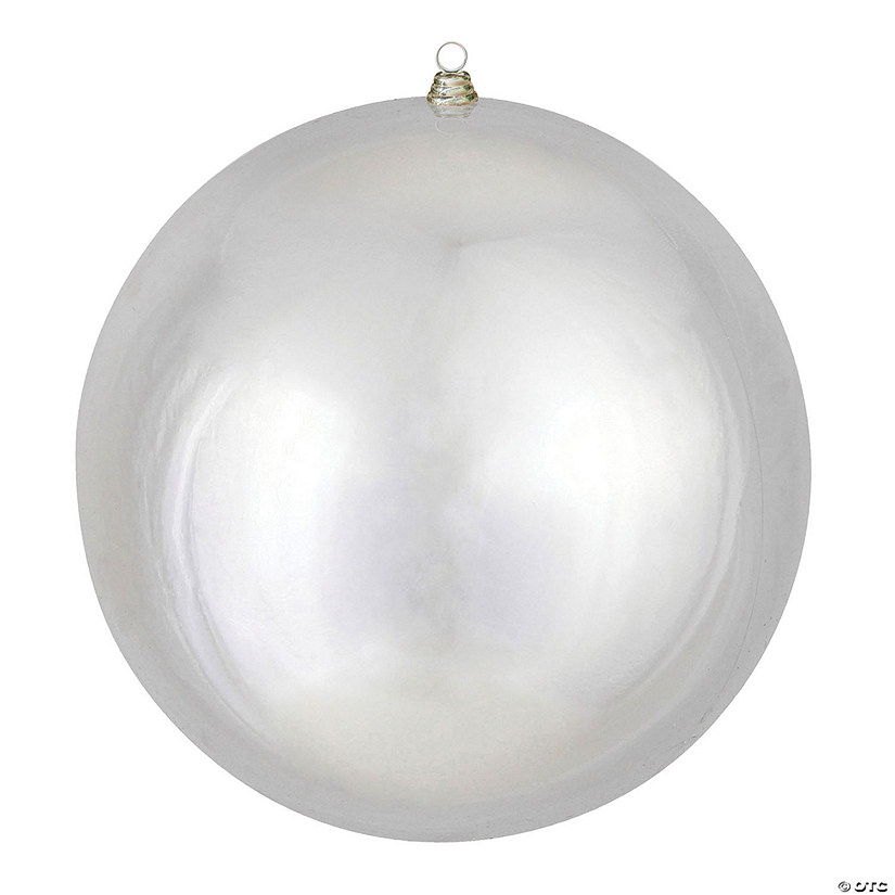 Vickerman Shatterproof 20" Giant Shiny Silver Ball Christmas Ornament Decoration Image