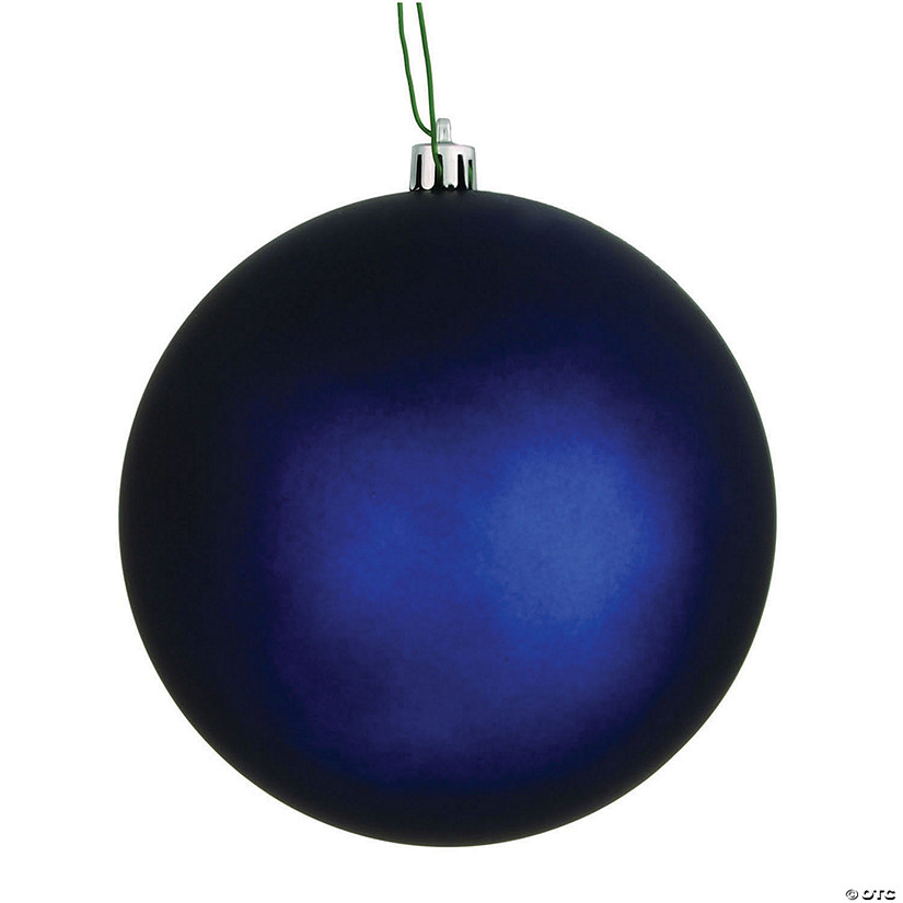 Vickerman Shatterproof 4.75" Midnight Blue Matte Ball Christmas Ornament, 4 per Bag Image