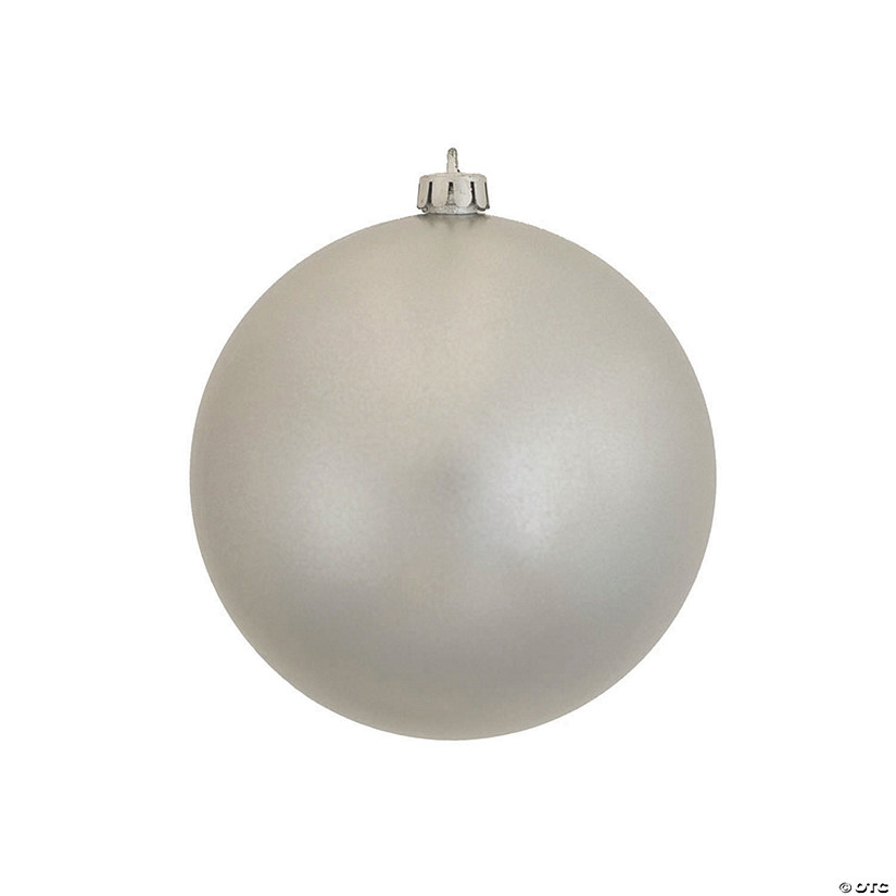 Vickerman Shatterproof 4.75" Silver Candy Finish Ball Christmas Ornament, 4 per Bag Image