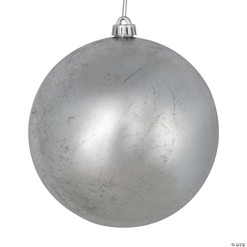 Vickerman Shatterproof 6" Silver Foil Finish Ball Christmas Ornament, 4 per Bag Image