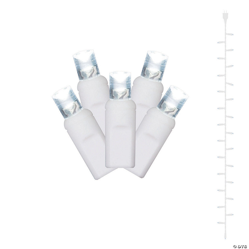 Vickerman Twinkle Pure White LED Curtain Light 7 ft Image