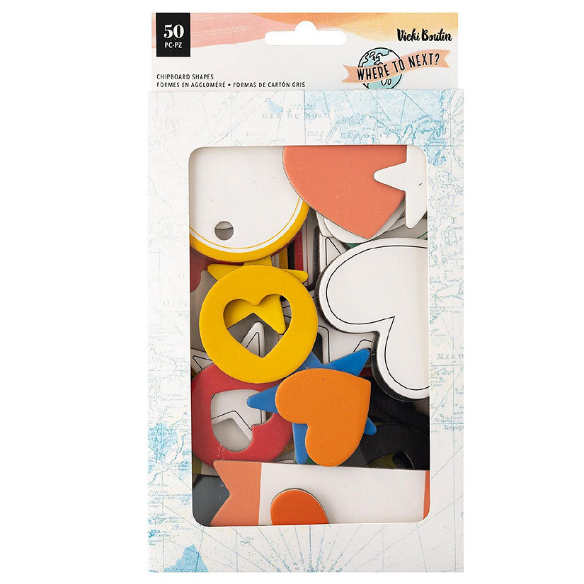 Vicki Boutin Where To Next Mixed Chipboard Shapes-50/Pkg Image